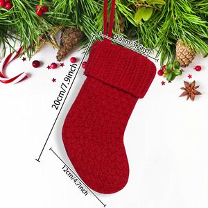 Décoration <span class=keywords><strong>de</strong></span> <span class=keywords><strong>Noël</strong></span> Couleur Unie Tricoté Bas <span class=keywords><strong>De</strong></span> <span class=keywords><strong>Noël</strong></span> Arbre <span class=keywords><strong>De</strong></span> <span class=keywords><strong>Noël</strong></span> Ornements Suspendus Cheminée Chaussettes Suspendues - Product Image 4
