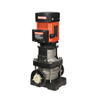 Pompa Sentrifugal Multistage Vertikal IPUS Baja Tahan Karat Tekanan Rendah OEM Tiga Fasa 25 Bar Pompa Pendorong Air Inline HVAC