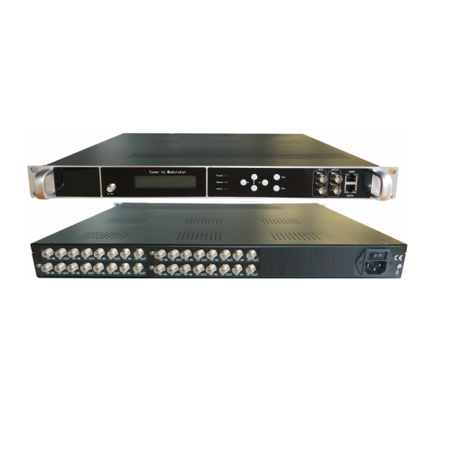 2404X Wholesale DvbT or T2 to Dvb-c Dvb-t 4/8/16/20/24 Channel Digital Tuner to Rf Modulator