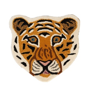 Tapis tibétain 3d imprimé animaux, accessoire de salon, rose moderne en forme de tigre - Product Image 2