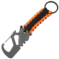CT-8043 Orange OEM ODM Camping EDC Multitool Carabiner Keychain Industrial Grade Steel Bottle Opener for Outdoor