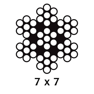 Câble <span class=keywords><strong>en</strong></span> acier inoxydable 7x7 <span class=keywords><strong>en</strong></span> spirale pour bricolage, garde-corps de terrasse, clôture, corde à linge, applications marines et extérieures - Product Image 3