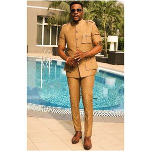 Мужской летний костюм с коротким рукавом, облегающий костюм из <span class=keywords><strong>2</strong></span> предметов - Product Image 3