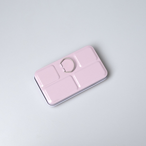 Boîte à palettes de peinture métallique rose <span class=keywords><strong>pastel</strong></span> avec fente pour 12 demi-palettes, pour <span class=keywords><strong>aquarelle</strong></span>/huile/acrylique, 12x7x2cm - Product Image 2