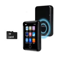 Lecteur MP3 Bluetooth avec écran tactile de 2,5 pouces, son sans perte, lecteur de livres électroniques, haut-parleur intégré, lecture vidéo, enregistrement HD, réveil