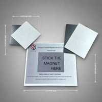 Autocollant magnétique mural photo, plaque magnétique carrée, feuille magnétique flexible, poster métallique pour sublimation, aimant mural adhésif en caoutchouc