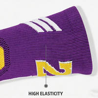 Chaussettes de sport tricotées pour hommes, modèle Crew Elite, multicolores, avec semelle en tissu éponge, absorbant la transpiration, personnalisables, collection automne-hiver