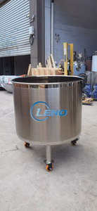 304 / 316 Acier inoxydable sanitaire 100L 200L <span class=keywords><strong>300L</strong></span> Réservoir de stockage de produits chimiques ouvert mobile liquide avec roue - Product Image 4