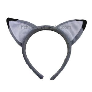 Accessoires <span class=keywords><strong>de</strong></span> déguisement <span class=keywords><strong>de</strong></span> Cosplay d'halloween <span class=keywords><strong>de</strong></span> bonne qualité personnalisés bandeau d'oreilles <span class=keywords><strong>de</strong></span> <span class=keywords><strong>loup</strong></span> gris en peluche - Product Image 2
