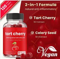 Gummies de 1200 mg de jus de cerise Montmorency à l'extrait d'anthocyanes pour le soulagement des articulations, marque privée, prix d'usine