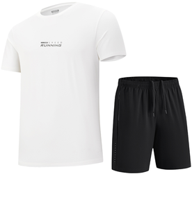 Conjunto Deportivo de Secado Rápido para <span class=keywords><strong>Hombre</strong></span>: Camiseta de Manga Corta y Pantalones Cortos para Entrenamiento Físico - Product Image 2
