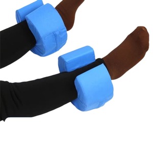 Attelle de pied bleue avec fermeture éclair pour patients âgés alités, soutien de la cheville, rééducation et soins du talon - Product Image 2