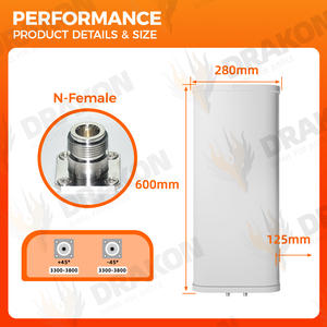 Drakon ad alto guadagno 15dBi copertura a lunga distanza direzionale stazione Base settore BTS pannello <span class=keywords><strong>Antenna</strong></span> 4800-4900MHz verticale - Product Image 6