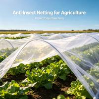 Filet anti-insectes pour serre, blanc, épais, anti-moustiques, 80 mailles, épais, à assembler, pour l'isolation des légumes et l'élevage