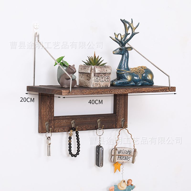 New Chinese style baked enamel retro hook design, 40x20 cm