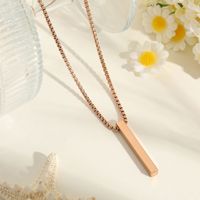 Collier pendentif barre 3D vierge en acier inoxydable, personnalisable par gravure, pour hommes et femmes, vente en gros
