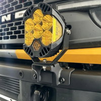 Soporte de Montaje para Barra de Luces Delantera JK Heavy Duty Al Mg para Ford Bronco 2021-2024 4x4 Todoterreno, Soporte para Faros LED, Protector de Parrilla