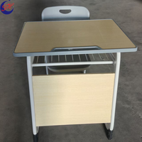 Meilleur prix - Bureau avec panneau frontal et chaises - Pupitres et chaises d'école - Pupitres et chaises métalliques pour étudiants en classe