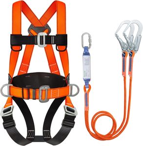 CITYCITY Harnais de sécurité anti-chute, kit complet de protection corporelle avec longe anti-choc intégrée - Product Image 1