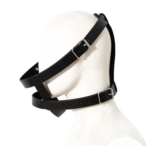 Artículos para Adultos, Capucha de Cuero para Hombre, Capucha de Bondage Sexual Masculina, Accesorio para la Cabeza, Bondage Fetiche, Bondage Sexual, Capucha Negra <span class=keywords><strong>Gay</strong></span> - Product Image 2