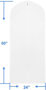 उच्च गुणवत्ता foldable लंबी शादी की पोशाक कवर कपड़े पजामा कपड़ा कवर परिधान बैग के साथ कस्टम लोगो - Product Image 2