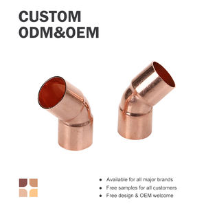 Coude en cuivre lisse à 90 degrés CxF certifié EN 1254-1 pour systèmes de plomberie, réfrigération, gaz et conduites <span class=keywords><strong>d</strong></span>'<span class=keywords><strong>eau</strong></span> <span class=keywords><strong>potable</strong></span> - Vente directe usine - Product Image 4