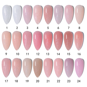 <span class=keywords><strong>Deroi</strong></span> Pink Nude Color Rose Glitter Base en caoutchouc Gel sans acide Glitter Gel Nail Polish Base Coat - Product Image 4