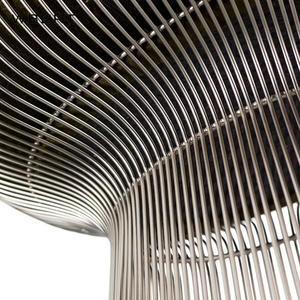 WBERT Chaise de salle à manger de loisir moderne italienne de luxe, créative en acier inoxydable et en métal pour meubles de maison - Product Image 6