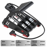 BAIMEI acier haute pression compteur numérique affichage Portable trois cylindres 120PSI étanche vélo moto voiture pédale de sol