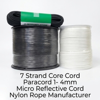 Cordon en paracorde multicolore de type III 550LB, 4 mm, en polyester tressé, pour équipement de plein air (50 pieds, 100 pieds, 200 pieds, 1000 pieds)