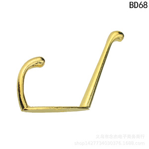 BD68 Gold Alloy <b>Wall</b> <b>Hook</b> 90mm Single <b>Hook</b> For Clothes Wardrobe Door Mounting - Product Image 2