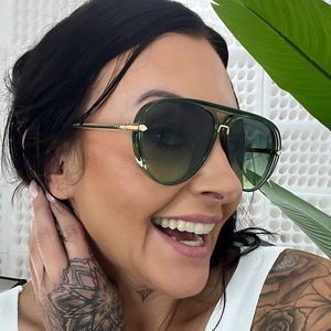 2025 personnalisé à la mode chic surdimensionné <span class=keywords><strong>lunettes</strong></span> de soleil en plein air rond Double faisceau carré <span class=keywords><strong>lunettes</strong></span> métal cadre mode crème solaire <span class=keywords><strong>lunettes</strong></span> - Product Image 2