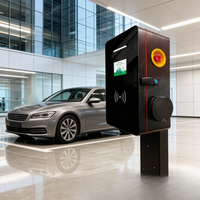 Nueva Estación de Carga para Vehículos Eléctricos Comerciales, 7/11/22kW Tipo 2 OCPP 1.6J IP54, Solución de Estacionamiento para Puntos de Trabajo, Montaje en Pared, Jinghu TA-AC-ALD2-B
