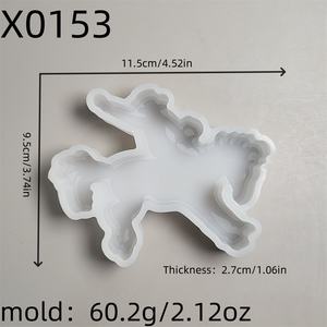Moldes de fundición de resina hechos a mano para adornos decorativos DIY Ins estilo silicona montar un caballo ornamento molde X0153 - Product Image 2