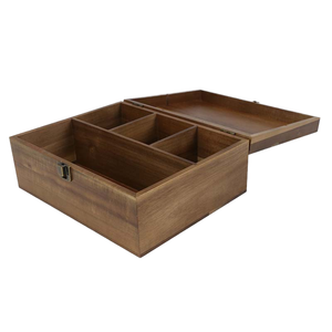 Wooden Storage Box with Lid Rustic <b>Rectangle</b> Organizer <b>Bin</b> Custom Gift Packaging for Craft and Decoration Handmade High Quality - Product Image 4