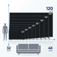 Televisor Inteligente OLED de 100 Pulgadas, 4K, 120Hz, Android, WiFi, Retroiluminación LED, Modo de Juego, Reproductor Multimedia USB, Cine en Casa, Hotel, Eventos al Aire Libre