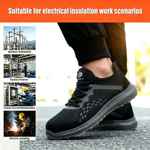 รองเท้าเซฟตี้ฉนวนไฟฟ้า 6KV แบบหุ้มส้นต่ำ ป้องกันการเจาะทะลุด้วยวัสดุคอมโพสิตที่หัวรองเท้า น้ำหนักเบา เหมาะสำหรับงานฤดูร้อน - Product Image 6
