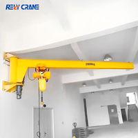 Grue à flèche murale électrique 220V 380V de 12m, 2t, 3t, 5t pour atelier et chantier, fabriquée en usine