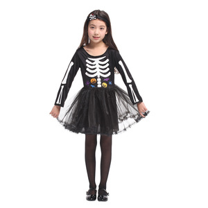 Costume da Scheletro Diabolico per Bambini e Donne, Vestito da Teschio per Feste a Tema - Product Image 2