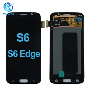 Layar sentuh untuk Samsung Galaxy S6 Edge LCD G925 G925F G925A rakitan layar sentuh S6edge untuk tampilan LCD S6 g925