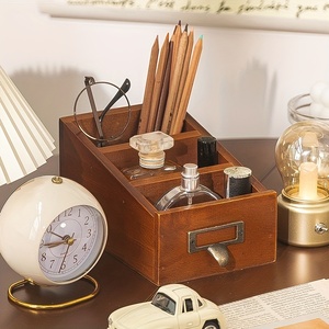 Organizador de Escritorio de Madera con Múltiples Niveles, Caja de Almacenamiento para Maquillaje y Artículos Diversos - Product Image 3