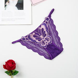 Intimo Femminile Ricorda il Marchio KeyWord, Slip Sexy a Vita Media con Bordi in Pizzo Ricamato, Traspirante - Product Image 4