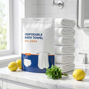 Serviettes <span class=keywords><strong>de</strong></span> <span class=keywords><strong>bain</strong></span> jetables emballées individuellement, séchage rapide, absorbantes, douces, pour les voyages, les hôtels, les spas, les salons - Product Image 5
