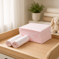 Draps de lit jetables OEM personnalisés, imperméables, 3 plis, en pâte de cellulose, sous-couche non tissée absorbante