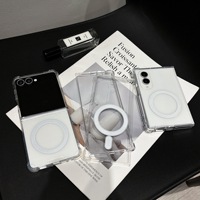 Convient pour Samsung Fold3, étui magnétique pliable transparent résistant aux chocs, couverture pliable large