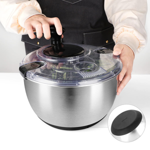 Rondella per verdure grande in acciaio inossidabile con filatore per <span class=keywords><strong>insalata</strong></span> con detergente e asciugatrice per lattuga a ciotola - Product Image 3