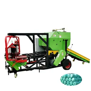 Agriculture Mini Round Corn Silage Baler Automatic Tractor Round Hay Stalk Wrapper Baler