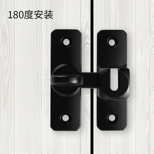 Aluminum Alloy Solid Latch 90/180 Degree No Drill Easy Install Door Lock Butterfly <b>Pin</b> Minimalist Design - Product Image 4