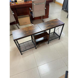 TV Stand for TVs up to Entertainment Center with Open Storage ShelvesTV Media Console Table with <strong>Soundbar</strong> <strong>Shelf</strong> - Product Image 2