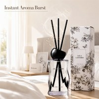 Diffuseur de roseaux écologique, huile essentielle naturelle durable, flacon en verre réutilisable, parfum d'intérieur vert, recharge